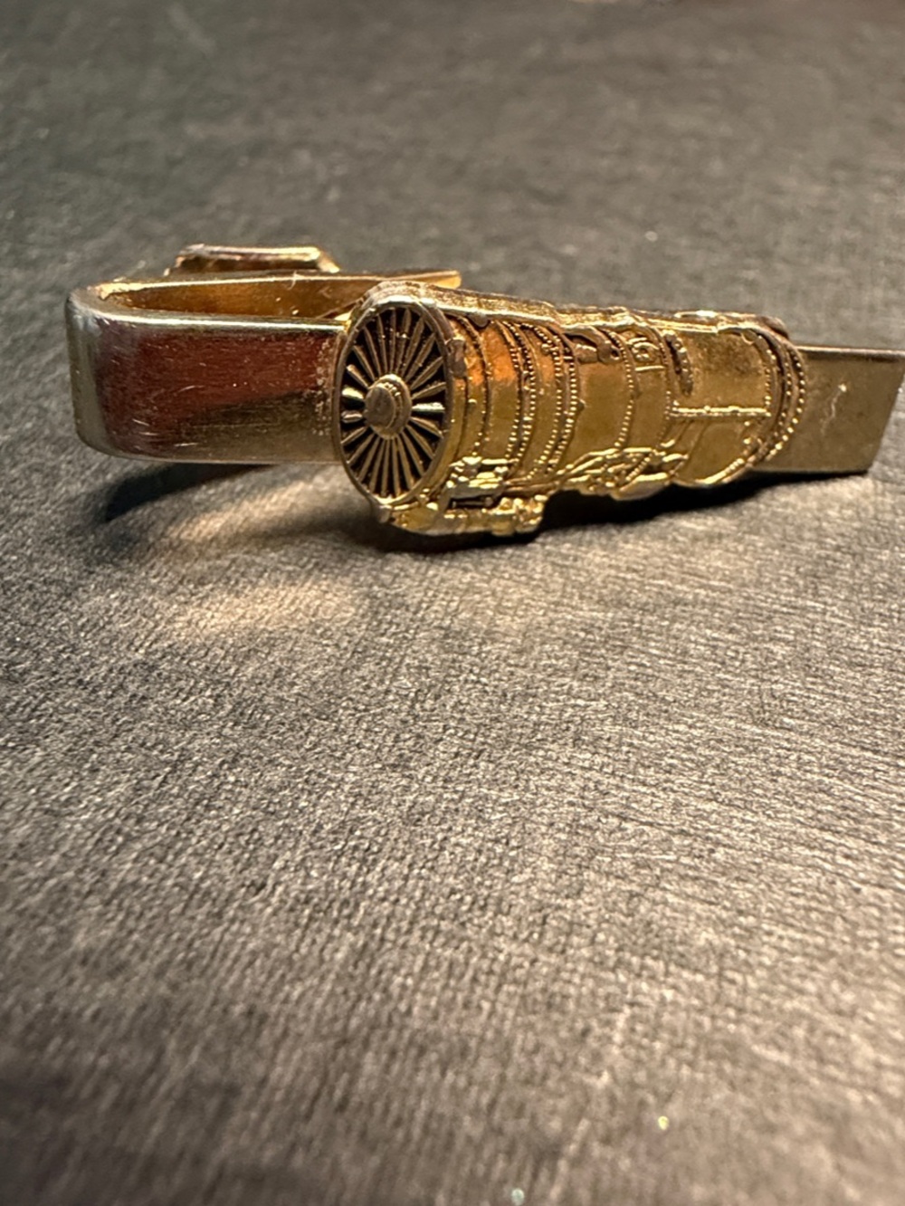 Balfour Pratt Whitney Engine Tie Bar-Gold tone